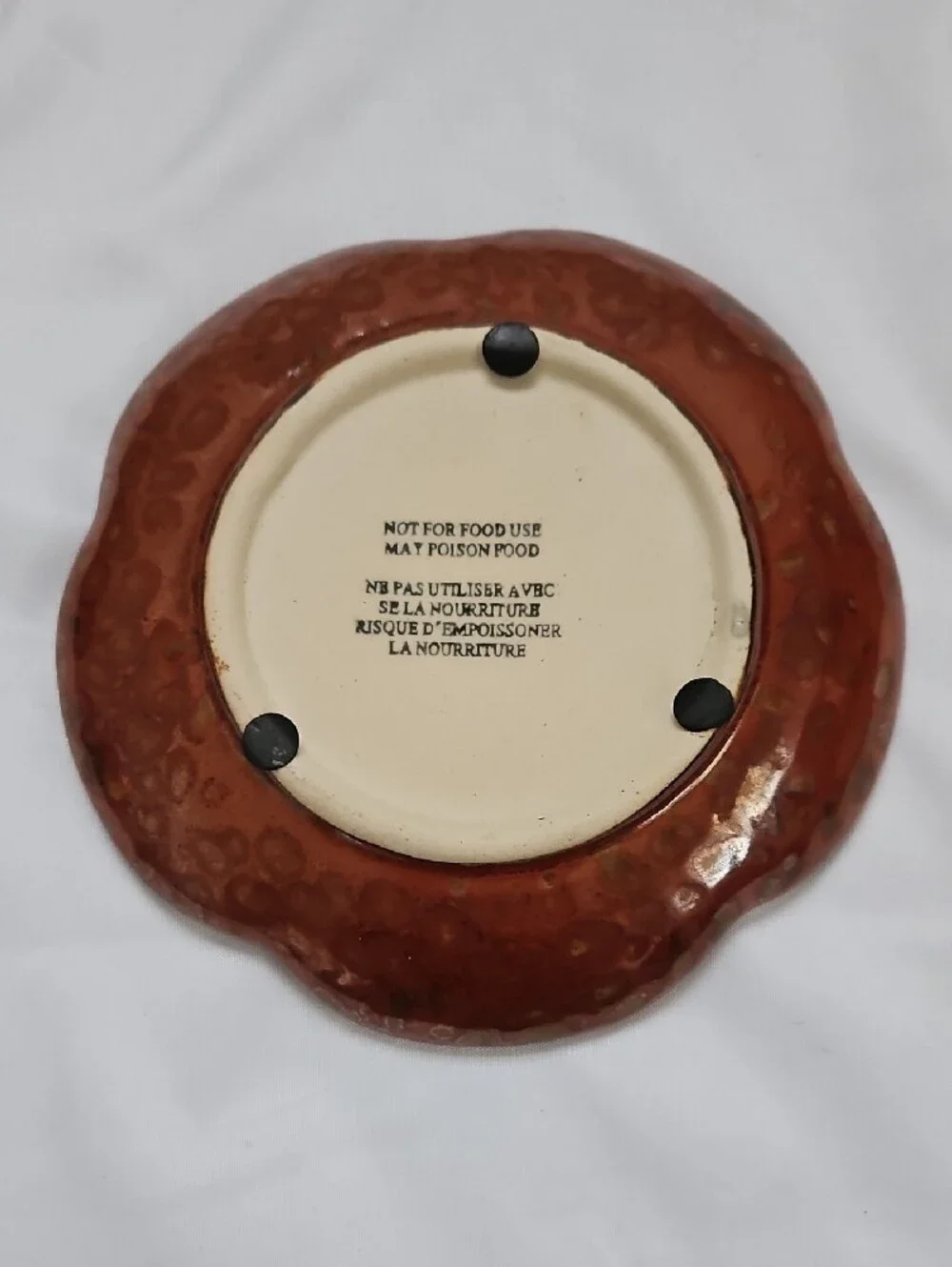 Pier 1 Imports Handcrafted Floral Stoneware Candle Holder - Brown Glaze
